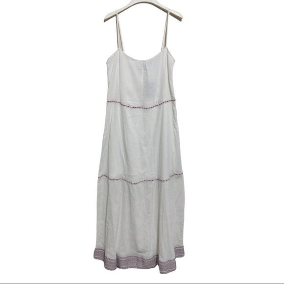 ESMARA By Heidi Klum White Boho Maxi Embroidered Dress New WT Size 8 - Picture 2 of 7